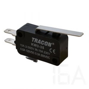 Tracon  Helyzetkapcsoló, mikro, rugószáras, KW3-35 Végálláskapcsoló