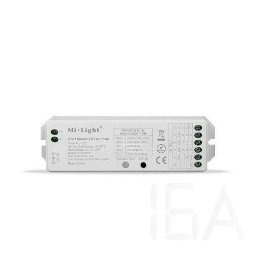 Mi-light  Többfunkciós 5 in 1 RF (WiFi) LED vezérlő egység RGB+RGBW+WW/CW+CCT+Dimmer, CON 782 2983 LED szalag működtetés, vezérlés 0