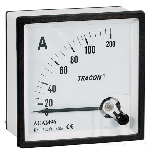 Tracon  Analóg váltakozó áramú ampermérő közvetlen méréshez, ACAM96-5 Közvetett váltakozó áramú árammérő 0