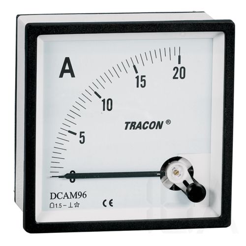 Tracon  Analóg egyenáramú ampermérő közvetlen méréshez, DCAM96-0,02 Közvetlen egyenáramú árammérő 0