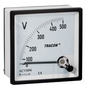 Tracon  Analóg váltakozó áramú voltmérő, ACVM96-120 Váltakozó áramú feszültségmérő