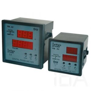 Tracon  Digitális amper és voltmérő állítható áramváltó áttétellel, DTT-1-72 Digitális áram- és feszültségmérő műszer állítható áramváltó áttétellel