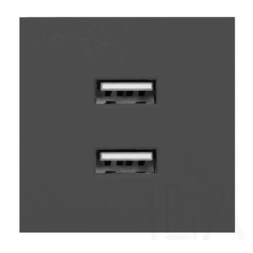 Orno Beépíthető USB dugalj, 2-es, NOEN, fekete, OR-GM-9010 elosztóhoz Kiegészítők asztalba süllyeszthető elosztóhoz 0