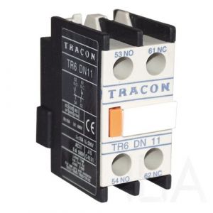 Tracon  Homlokoldali segédérintkező TR1D/F és TR1E kontaktorokhoz, TR6DN02 Tracon segédérintkező