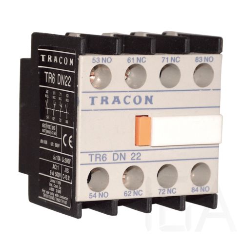 Tracon  Homlokoldali segédérintkező TR1D/F és TR1E kontaktorokhoz, TR6DN13 Tracon segédérintkező 0