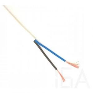 Kábelvezeték MTL kábel 2x0.75mm2, több eres, réz, lapos vezeték, H03VVH2-F, 300/300V, fehér, 100m-es kiszerelés MTL kábel
