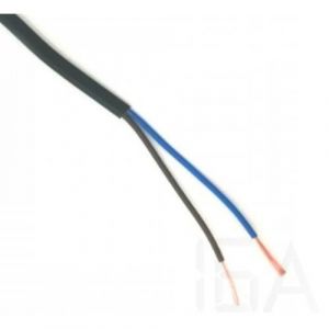 Kábelvezeték MTL kábel 2x0.75mm2, több eres, réz, lapos vezeték, H03VVH2-F, 300/300V, fekete, 100m-es kiszerelés MTL kábel