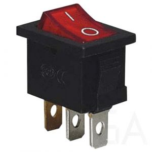 Tracon  Készülékkapcsoló, BE-KI, piros-világító (0-I felirat), TES-33 Készülékkapcsoló