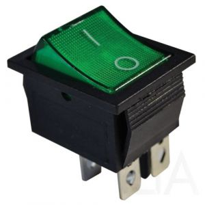 Tracon  Készülékkapcsoló, BE-KI, 2-pólus, zöld, 0-I felirattal, TES-44 Készülékkapcsoló