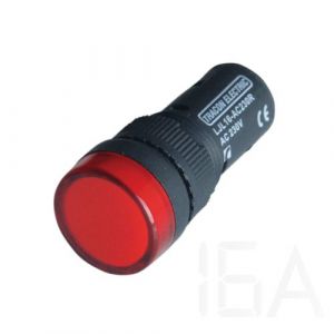 Tracon  LED-es jelzőlámpa, piros, LJL16-DC230R Jelzőlámpa