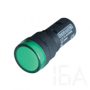 Tracon  LED-es jelzőlámpa, zöld, LJL16-GA Jelzőlámpa