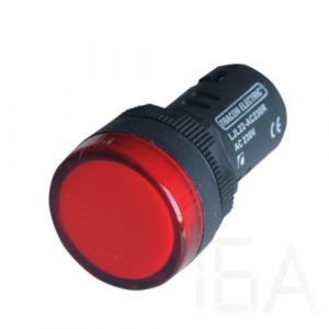 Tracon  LED-es jelzőlámpa, piros, LJL22-RE Jelzőlámpa