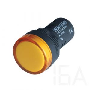 Tracon  LED-es jelzőlámpa, sárga, LJL22-YF Jelzőlámpa 0