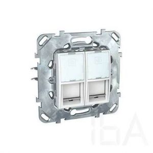 Schneider  UNICA 2xRJ45 Cat5e STP aljzat, fehér, MGU50.2222.18Z Schneider Electric UNICA kapcsoló