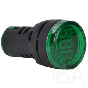 Tracon  Feszültségmérő, LED jelzőfény, zöld, NYG3-VG Feszültség-, árammérő, Hangjelző