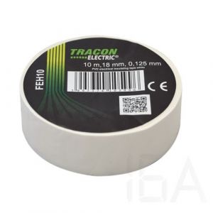 Tracon  FEH10 Szigetelőszalag, fehér Szigetelőszalag és tömítőanyag