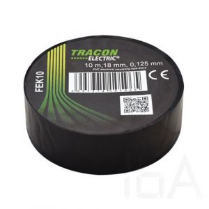 Tracon  FEK10 Szigetelőszalag, fekete Szigetelőszalag és tömítőanyag