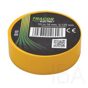 Tracon   S10 Szigetelőszalag, sárga Szigetelőszalag és tömítőanyag