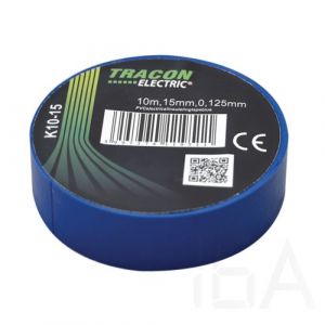 Tracon  K10-15 Szigetelőszalag, kék Szigetelőszalag és tömítőanyag