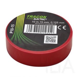 Tracon   P10-15 Szigetelőszalag, piros Szigetelőszalag és tömítőanyag