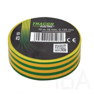 Tracon   ZS10 Szigetelőszalag, zöld/sárga Szigetelőszalag és tömítőanyag