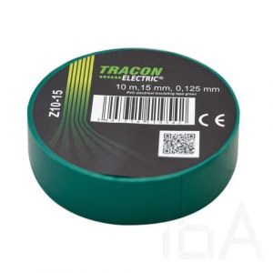 Tracon   Z10-15 Szigetelőszalag, zöld Szigetelőszalag és tömítőanyag