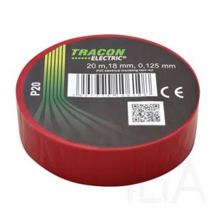 Tracon   P20 Szigetelőszalag, piros Szigetelőszalag és tömítőanyag