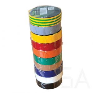Tracon   SZIG-SET10-15 Szigetelőszalag válogatáskülönböző színekben 10 db/cs Szigetelőszalag és tömítőanyag