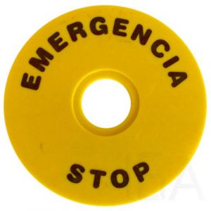 Tracon  EMERGENCY STOP lap, NYG3-ES90 Működtető- és jelzőkészülék kiegészítő