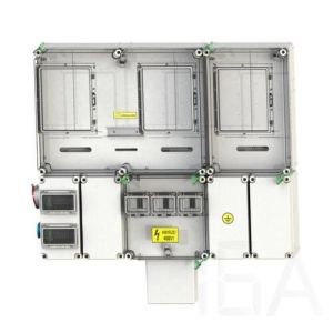 Csatári plast PVT 7590 Á-V-Hv Fm-SZ KF 3D fogyasztásmérő szekrény ÚJ Csatári mérőszekrény, direkt mérőhelyek
