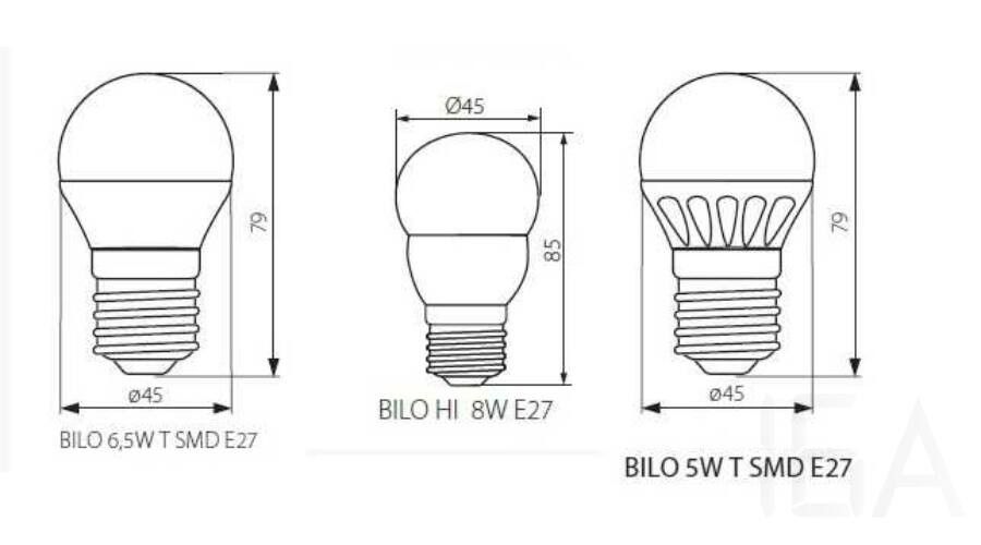 Kanlux BILO 5W T SMD E27-WW 420lm meleg fényű led izzó, 23043 E27 LED izzó 2