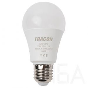 Tracon  Gömb burájú LED fényforrás, LA6012NW E27 LED izzó