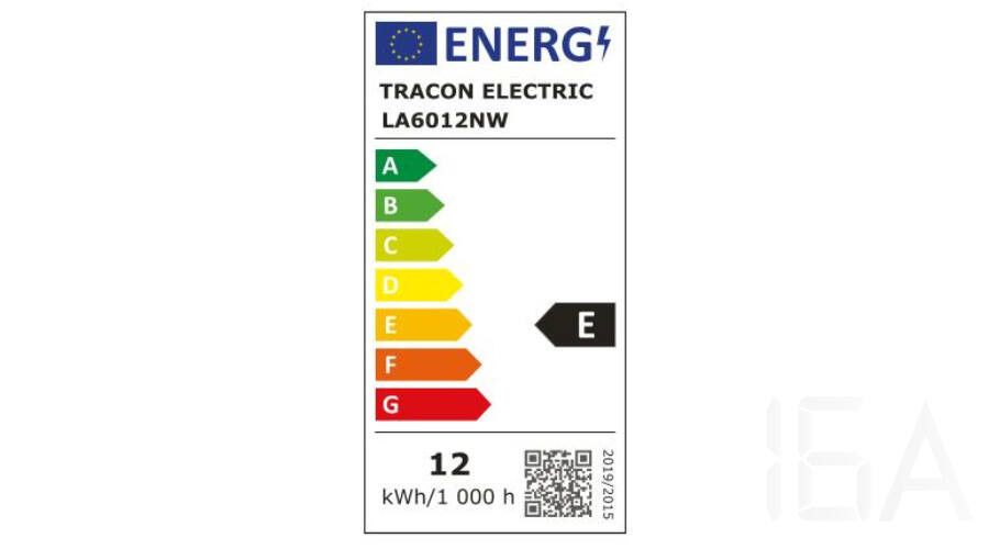 Tracon  Gömb burájú LED fényforrás, LA6012NW E27 LED izzó 1