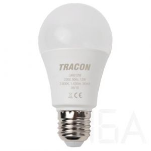 Tracon  Gömb burájú LED fényforrás, LA6012W E27 LED izzó