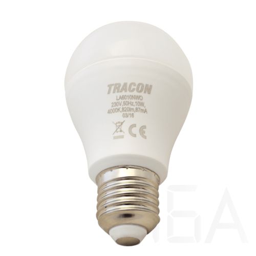 Tracon  LAD6010W Fényerő-szabályozható gömb burájú LED fényforrás 10W E27 LED izzó 0