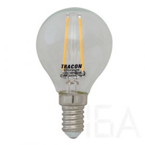 Tracon  COGP452W COG LED gömb fényforrás, átlátszó 2W E14 LED izzó