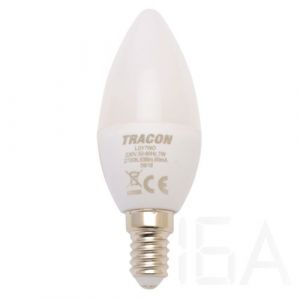 Tracon  Gyertya burájú LED fényforrás, tejüveg, LGY7NW E14 LED izzó