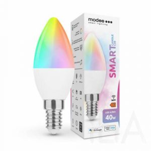 Modee Okos LED lámpa RGB (Tuya Wi-Fi) C38 gyertya 4,9W- E14 470lm DIM 220-240V LED Smart Candle E14 LED izzó 0