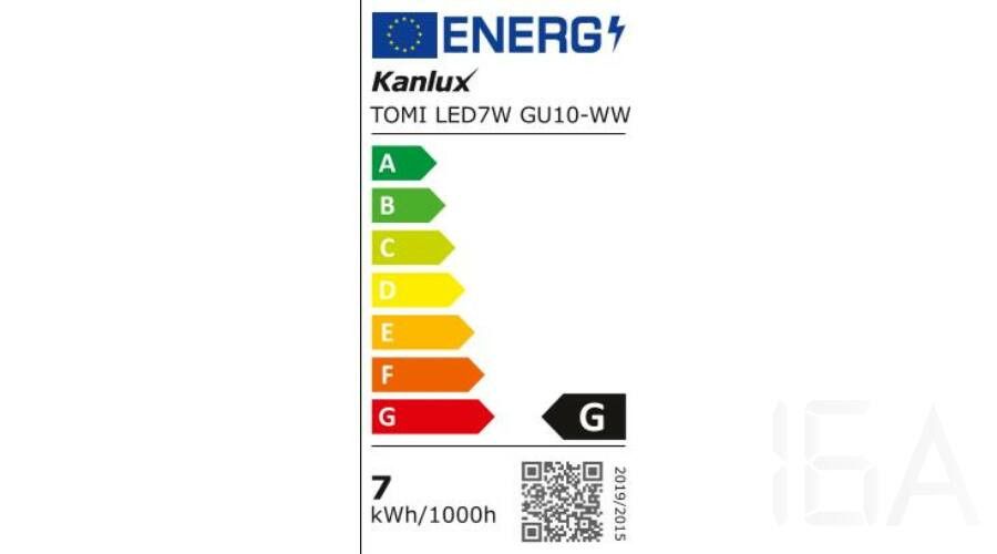 Kanlux TOMI LED7W GU10-WW 500lm meleg fényű led izzó, 22821 GU10 LED izzó 1