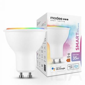 Modee Okos LED lámpa RGB (Tuya Wi-Fi) tükrös PAR16 4,7W- GU10 400lm DIM 220-240V LED Smart Spot GU10 LED izzó