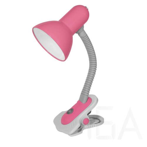 Kanlux SUZI HR-60-PK E27-es 60W gégecsöves csíptetős asztali lámpa, rózsaszín Asztali lámpa 0