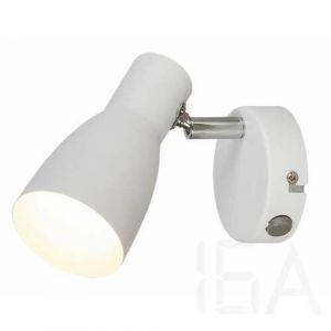 Rábalux  6025 Ebony, 1-es fehér szpot lámpa kapcsolóval és fém burával Fali lámpa