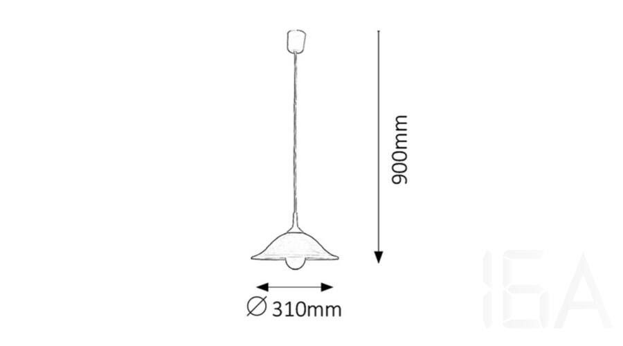 Rábalux  3905 Alabastro függesztett lámpa, D31cm, fix Függőlámpa 2