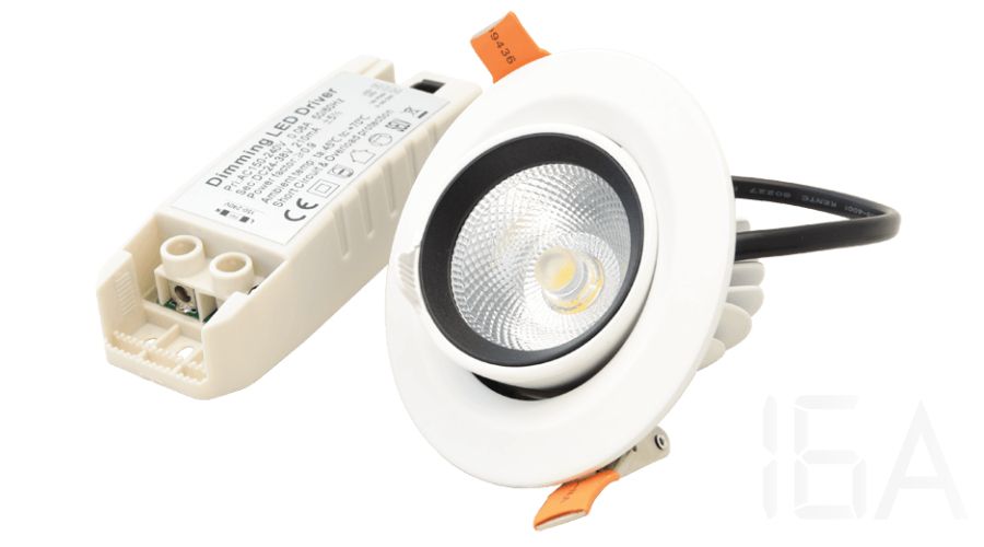 Tracon  DLCOBA10W Beépíthető álmennyezeti LED lámpatest, forgatható Irodai lámpa 2