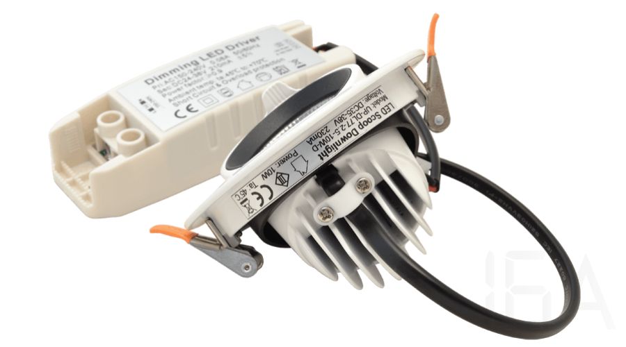 Tracon  DLCOBA10W Beépíthető álmennyezeti LED lámpatest, forgatható Irodai lámpa 4