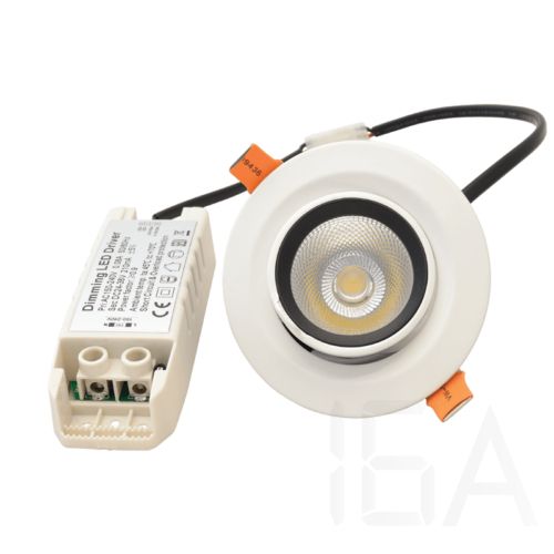 Tracon  DLCOBA10W Beépíthető álmennyezeti LED lámpatest, forgatható Mélysugárzó 0