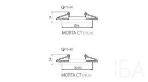 Kanlux MORTA CT-DTO50-SR ezüst dekorációs keret, 26716 Dekorációs keret 1
