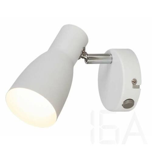 Rábalux  6025 Ebony, 1-es fehér szpot lámpa kapcsolóval és fém burával Egykaros spot lámpa 0