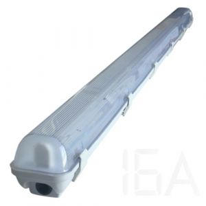 Tracon  Védett lámpatest LED csövekhez, egyoldalas betáp, TLFVLED106 Ledreszerelt üres armatúra