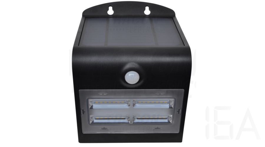 Tracon  Napelemes LED fali világítótest mozgásérzékelővel, fekete, LSLBB3W LED reflektor 1